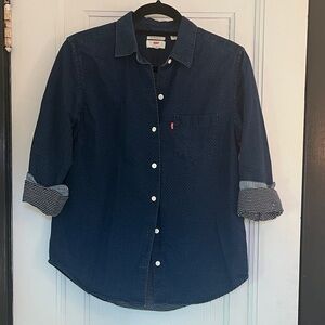 Levi's Navy Sashiko Chore Shirt